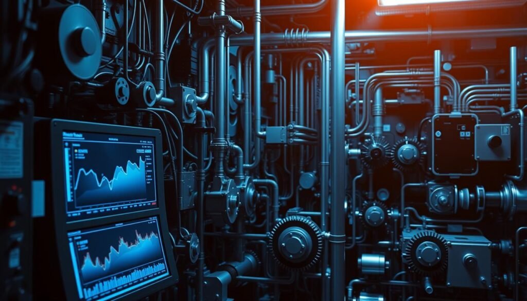 A complex data processing system, with an intricate network of interconnected components. In the foreground, a central control panel displays real-time analytics, showcasing the flow of information. Surrounding this, a series of interconnected gears, cogs, and pipes, representing the underlying infrastructure that powers the data processing. The lighting is a cool, technical blue, casting a faint glow over the scene, with subtle shadows and highlights accentuating the depth and complexity of the system. The overall mood is one of precision, efficiency, and the relentless flow of information, reflecting the challenges of maintaining order and consistency in a dynamic, high-volume data environment. A complex data processing system, with an intricate network of interconnected components. In the foreground, a central control panel displays real-time analytics, showcasing the flow of information. Surrounding this, a series of interconnected gears, cogs, and pipes, representing the underlying infrastructure that powers the data processing. The lighting is a cool, technical blue, casting a faint glow over the scene, with subtle shadows and highlights accentuating the depth and complexity of the system. The overall mood is one of precision, efficiency, and the relentless flow of information, reflecting the challenges of maintaining order and consistency in a dynamic, high-volume data environment.