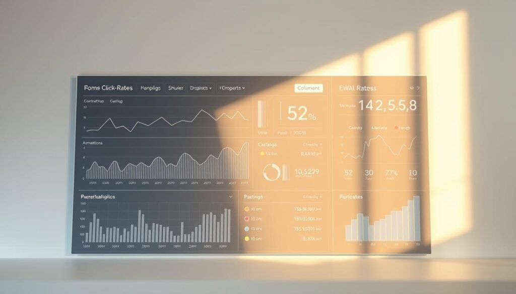 A data-driven dashboard displaying real-time click rate analytics, set against a clean, minimalist backdrop. The interface features crisp line graphs, intuitive data visualizations, and precise statistics, conveying the essential metrics for measuring email engagement and optimizing campaign performance. Soft, natural lighting illuminates the dashboard, casting a warm, authoritative glow over the captivating data insights. The composition is centered and balanced, with a focus on clarity and simplicity, allowing the viewer to easily interpret the key performance indicators needed to troubleshoot and adapt the email warming-up process. A data-driven dashboard displaying real-time click rate analytics, set against a clean, minimalist backdrop. The interface features crisp line graphs, intuitive data visualizations, and precise statistics, conveying the essential metrics for measuring email engagement and optimizing campaign performance. Soft, natural lighting illuminates the dashboard, casting a warm, authoritative glow over the captivating data insights. The composition is centered and balanced, with a focus on clarity and simplicity, allowing the viewer to easily interpret the key performance indicators needed to troubleshoot and adapt the email warming-up process.