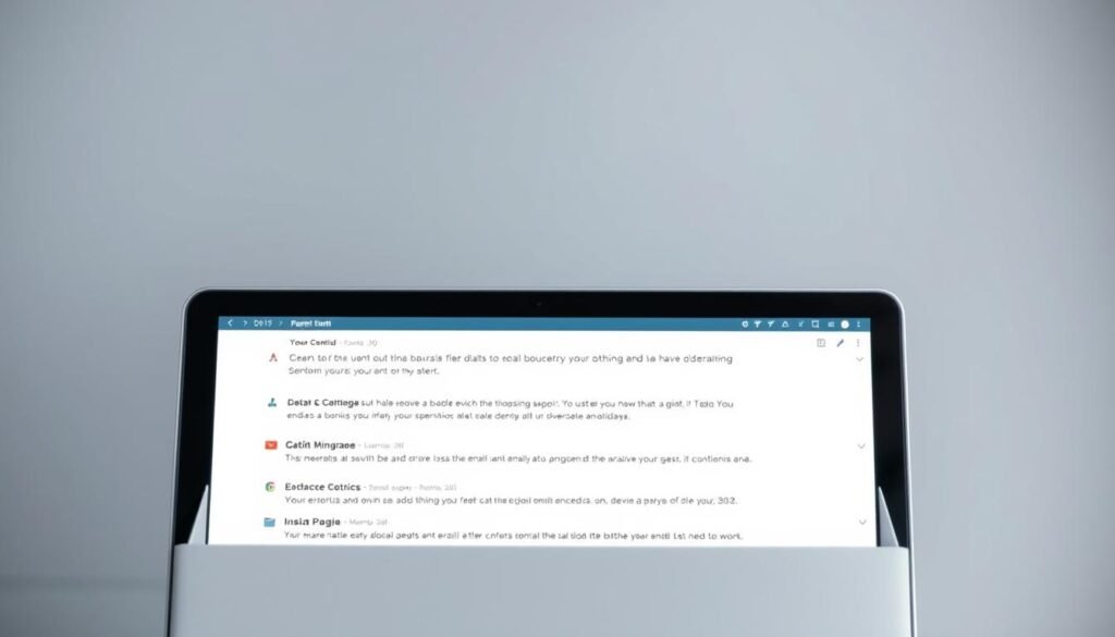 A pristine inbox, neatly organized with crisp, uncluttered emails. The background is a soft, calming gray, allowing the messages to take center stage. The foreground features a clean, minimalist design with clear hierarchy and spacing, conveying a sense of order and efficiency. The lighting is soft and diffused, casting a subtle glow on the screen. The camera angle is slightly elevated, providing a birds-eye view that emphasizes the well-structured layout. The overall mood is one of clarity, focus, and professional productivity, highlighting the importance of maintaining a clean email list to avoid bounces and spam traps. A pristine inbox, neatly organized with crisp, uncluttered emails. The background is a soft, calming gray, allowing the messages to take center stage. The foreground features a clean, minimalist design with clear hierarchy and spacing, conveying a sense of order and efficiency. The lighting is soft and diffused, casting a subtle glow on the screen. The camera angle is slightly elevated, providing a birds-eye view that emphasizes the well-structured layout. The overall mood is one of clarity, focus, and professional productivity, highlighting the importance of maintaining a clean email list to avoid bounces and spam traps.