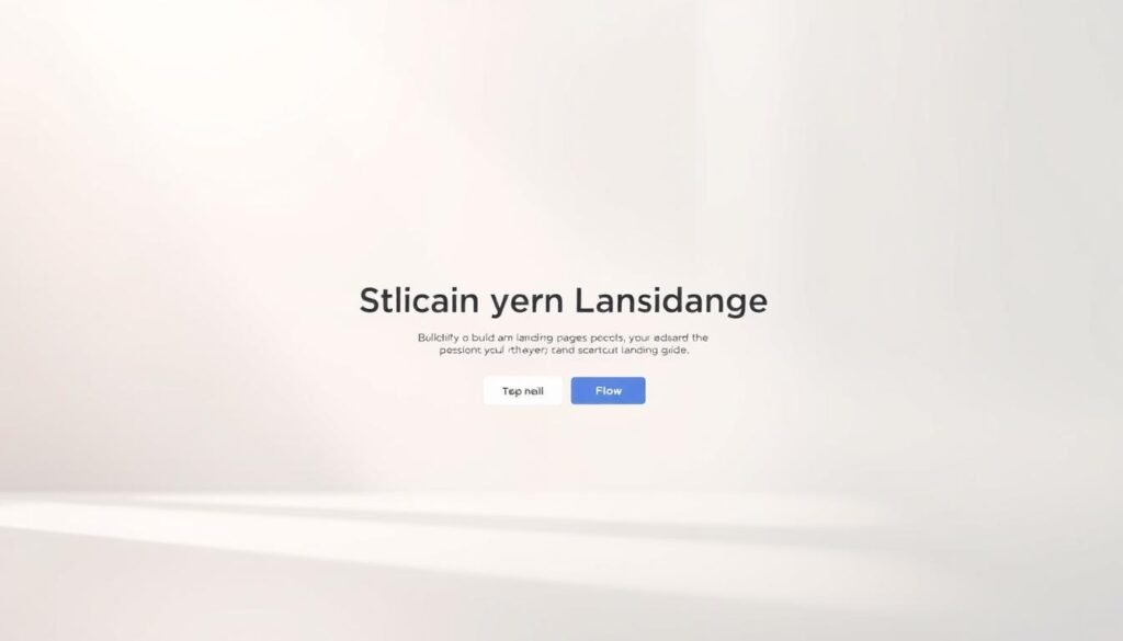 A serene, minimalist landing page design against a soft, blurred background. In the foreground, a clean, responsive web layout with a hero section, call-to-action buttons, and a simple navigation menu. The middle ground features an elegant visual hierarchy, with balanced typography and a subtle color palette. In the background, a hazy, atmospheric gradient or subtle textured pattern sets the tone. Lighting is soft and diffused, creating a sense of depth and sophistication. The overall composition conveys a sense of clarity, focus, and user-friendliness, perfect for a beginner's guide to building an effective landing page.