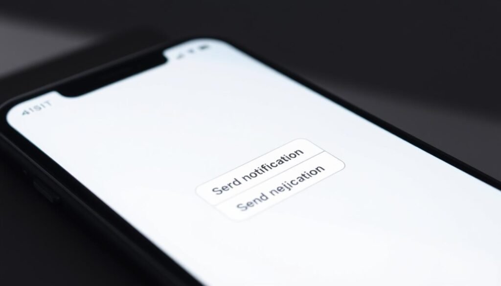 A sleek, modern-looking smartphone screen displaying a simple yet striking "Send Push Notification" action button. The button is prominently featured in the center of the screen, with clean, minimalist design elements surrounding it. The background has a subtle gradient, giving a sense of depth and sophistication. Soft, directional lighting casts a gentle glow on the screen, creating a professional, high-tech atmosphere. The overall composition is balanced and visually appealing, reflecting the step-by-step nature of the GetResponse Push Automation Triggers guide. A sleek, modern-looking smartphone screen displaying a simple yet striking "Send Push Notification" action button. The button is prominently featured in the center of the screen, with clean, minimalist design elements surrounding it. The background has a subtle gradient, giving a sense of depth and sophistication. Soft, directional lighting casts a gentle glow on the screen, creating a professional, high-tech atmosphere. The overall composition is balanced and visually appealing, reflecting the step-by-step nature of the GetResponse Push Automation Triggers guide.