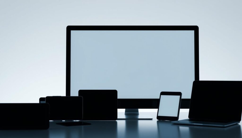 A sleek, modern web browser interface with a focus on cross-platform compatibility. In the foreground, various device silhouettes are arranged, representing different operating systems and screen sizes. The browser window is centered, displaying a minimalist design with clean lines and subtle gradients. The background features a subtle grid pattern, hinting at the technical infrastructure required for reliable web compatibility. The lighting is soft and diffused, creating a professional and trustworthy atmosphere. The camera angle is slightly elevated, giving a sense of overview and attention to detail.