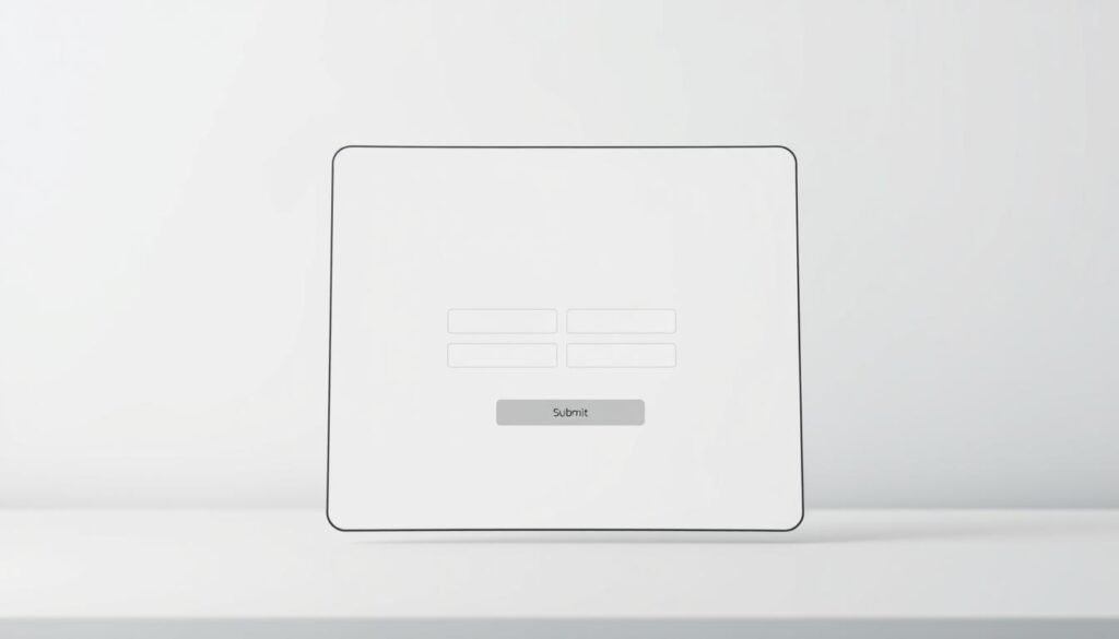 A sleek web form set against a clean, minimalist background. In the foreground, a simple yet elegant form with input fields, a submit button, and a clear call-to-action. The form is rendered in shades of gray and white, with subtle shadows and highlights to create depth and dimensionality. The middle ground features a soft, out-of-focus backdrop of a digital landscape, suggesting the form's integration with modern web technologies. The background is a soft, gradient-based pattern in soothing tones, creating a professional and inviting atmosphere. Lighting is soft and diffused, lending a sense of sophistication and attention to detail. The overall composition is well-balanced, drawing the viewer's eye to the central form and conveying a sense of efficiency and user-friendliness. A sleek web form set against a clean, minimalist background. In the foreground, a simple yet elegant form with input fields, a submit button, and a clear call-to-action. The form is rendered in shades of gray and white, with subtle shadows and highlights to create depth and dimensionality. The middle ground features a soft, out-of-focus backdrop of a digital landscape, suggesting the form's integration with modern web technologies. The background is a soft, gradient-based pattern in soothing tones, creating a professional and inviting atmosphere. Lighting is soft and diffused, lending a sense of sophistication and attention to detail. The overall composition is well-balanced, drawing the viewer's eye to the central form and conveying a sense of efficiency and user-friendliness.
