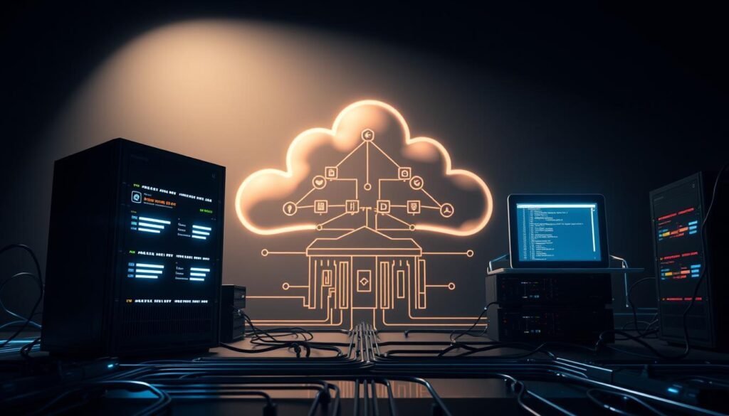 A sophisticated hybrid system of webhooks and polling, blending real-time and scheduled updates. In the foreground, sleek web servers exchanging data with various endpoints, their connections visualized as elegant lines. In the middle ground, a robust API handling polling requests, its infrastructure expressed through geometric shapes and data flows. In the background, a cloud-like environment, infused with a subtle glow, symbolizing the scalability and resilience of this hybrid approach. The lighting is directional, casting dramatic shadows that emphasize the interplay of technology. The camera angle is slightly elevated, providing a comprehensive view of this integrated system, conveying a sense of control and command. A sophisticated hybrid system of webhooks and polling, blending real-time and scheduled updates. In the foreground, sleek web servers exchanging data with various endpoints, their connections visualized as elegant lines. In the middle ground, a robust API handling polling requests, its infrastructure expressed through geometric shapes and data flows. In the background, a cloud-like environment, infused with a subtle glow, symbolizing the scalability and resilience of this hybrid approach. The lighting is directional, casting dramatic shadows that emphasize the interplay of technology. The camera angle is slightly elevated, providing a comprehensive view of this integrated system, conveying a sense of control and command.