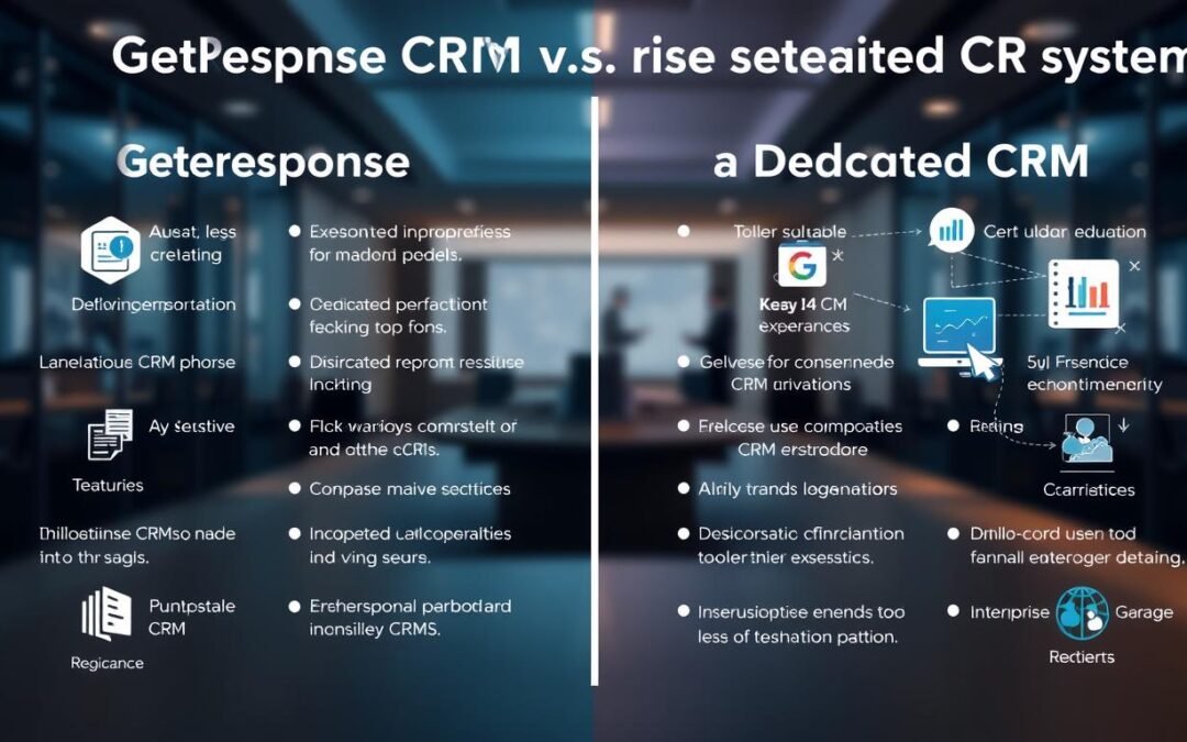 GetResponse CRM capabilities vs dedicated CRM: Which is Best?