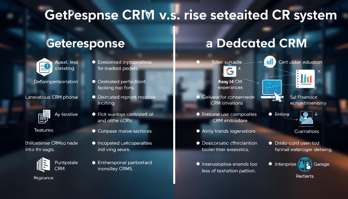 GetResponse CRM capabilities vs dedicated CRM