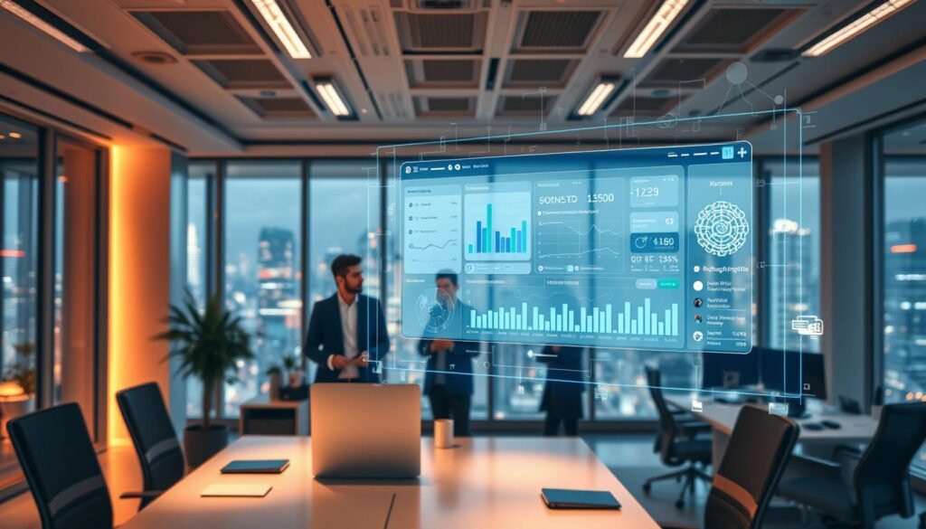 A sleek, futuristic office space, bathed in warm, ambient lighting. In the foreground, a holographic display hovers, showcasing a dynamic email marketing automation dashboard, with real-time analytics and AI-powered optimization tools. In the middle ground, a team of young, tech-savvy professionals collaborate seamlessly, their devices and workstations seamlessly integrated. The background features floor-to-ceiling windows, overlooking a bustling cityscape, symbolizing the rapid advancements in the industry. The overall atmosphere exudes a sense of efficiency, innovation, and a glimpse into the future of email marketing automation. A sleek, futuristic office space, bathed in warm, ambient lighting. In the foreground, a holographic display hovers, showcasing a dynamic email marketing automation dashboard, with real-time analytics and AI-powered optimization tools. In the middle ground, a team of young, tech-savvy professionals collaborate seamlessly, their devices and workstations seamlessly integrated. The background features floor-to-ceiling windows, overlooking a bustling cityscape, symbolizing the rapid advancements in the industry. The overall atmosphere exudes a sense of efficiency, innovation, and a glimpse into the future of email marketing automation.