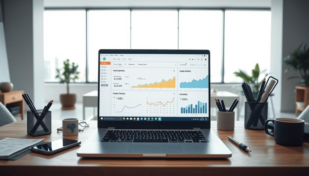A well-lit, high-resolution image of a modern office desk with a laptop, smartphone, and various stationery items. In the foreground, a detailed dashboard-style analytics interface is displayed on the laptop screen, showcasing key metrics and visualizations related to email marketing campaigns and deliverability. The background features a clean, minimalist interior design with large windows, allowing natural light to flood the space. The overall mood is professional, focused, and data-driven, reflecting the self-hosted email delivery platform and its granular analytics capabilities. A well-lit, high-resolution image of a modern office desk with a laptop, smartphone, and various stationery items. In the foreground, a detailed dashboard-style analytics interface is displayed on the laptop screen, showcasing key metrics and visualizations related to email marketing campaigns and deliverability. The background features a clean, minimalist interior design with large windows, allowing natural light to flood the space. The overall mood is professional, focused, and data-driven, reflecting the self-hosted email delivery platform and its granular analytics capabilities.
